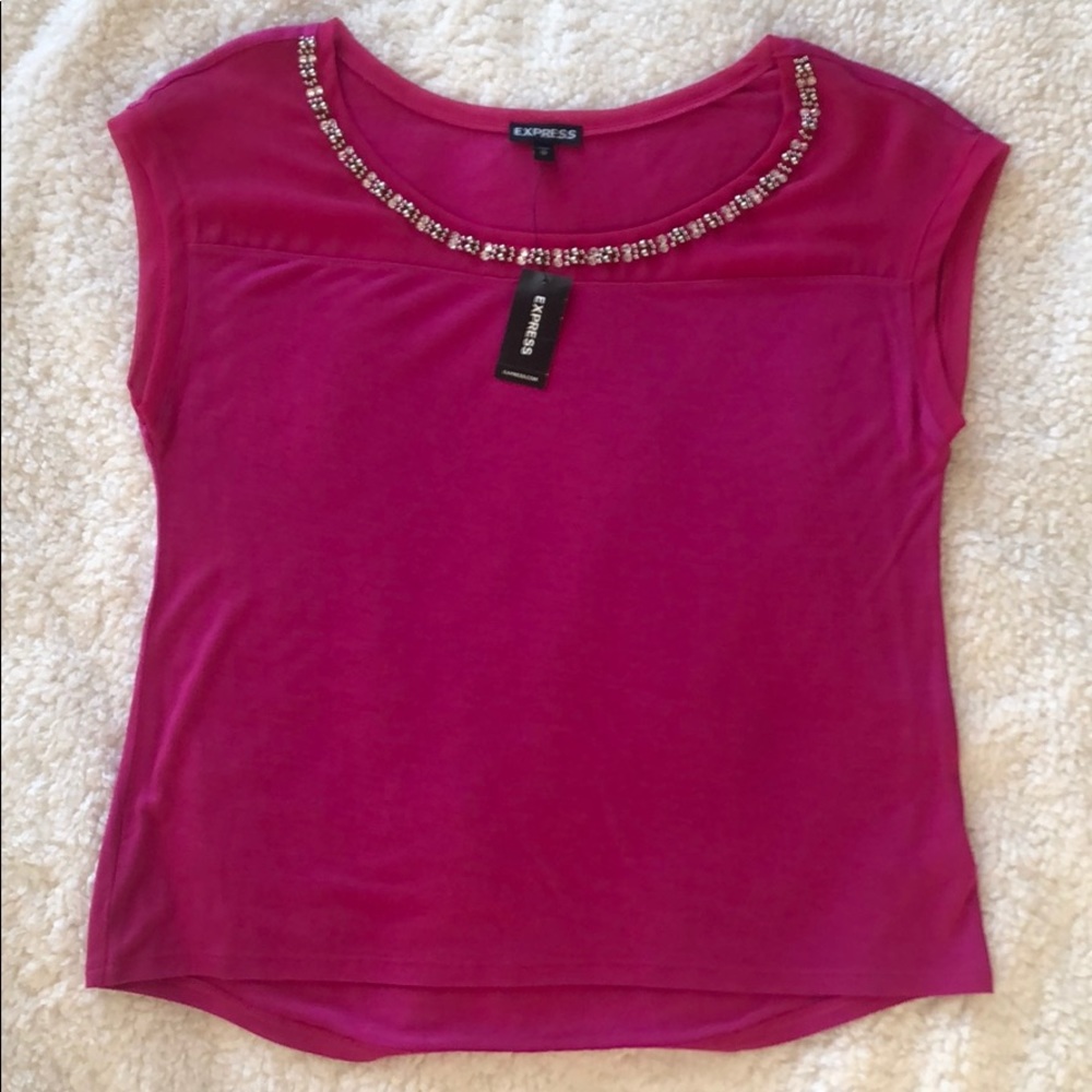 EXPRESS beaded collar top - Size XS